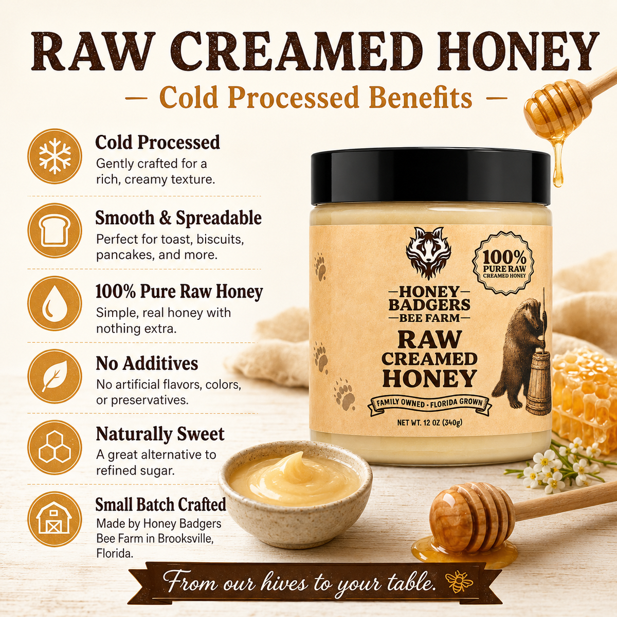 Raw Creamed Honey
