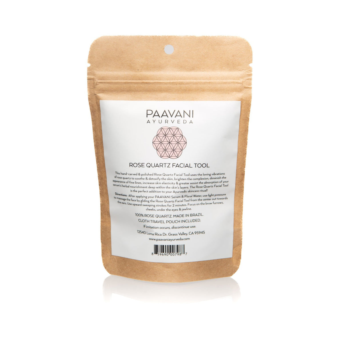 Rose Quartz Facial Tool | Ayurvedic Massage Stone